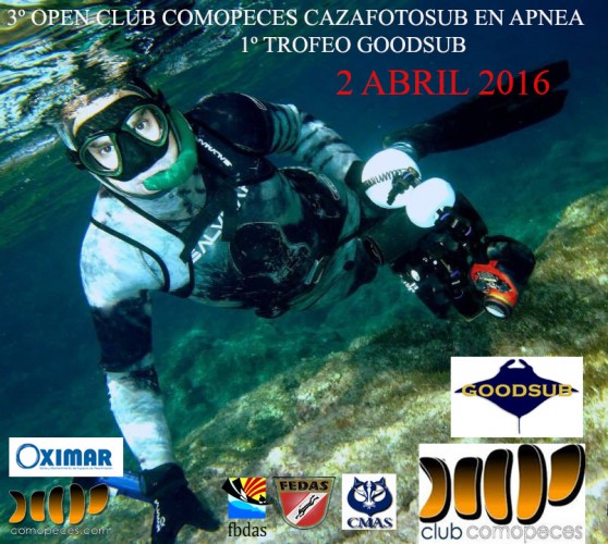 3º OPEN CLUB COMOPECES CAZAFOTOSUB APNEA, 2 ABRIL 2016