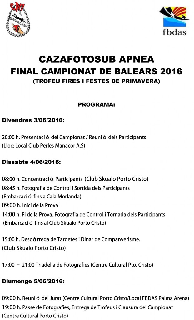 Programa Final Balears Cazafoto 2016-1