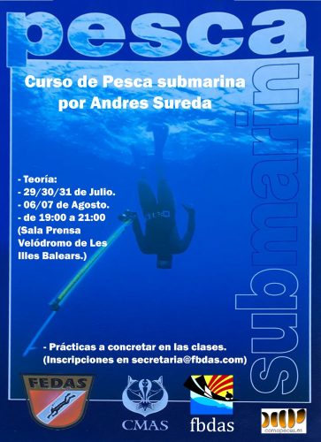 Curso de pesca submarina por Andres Sureda 29/30/31 julio