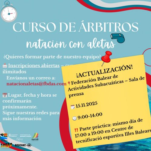 Curso de arbitros Natación con aletas